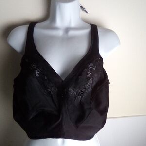 GLAMORISE Elegant Black Lace Women's Bralette SIZE 46 I New No Tag